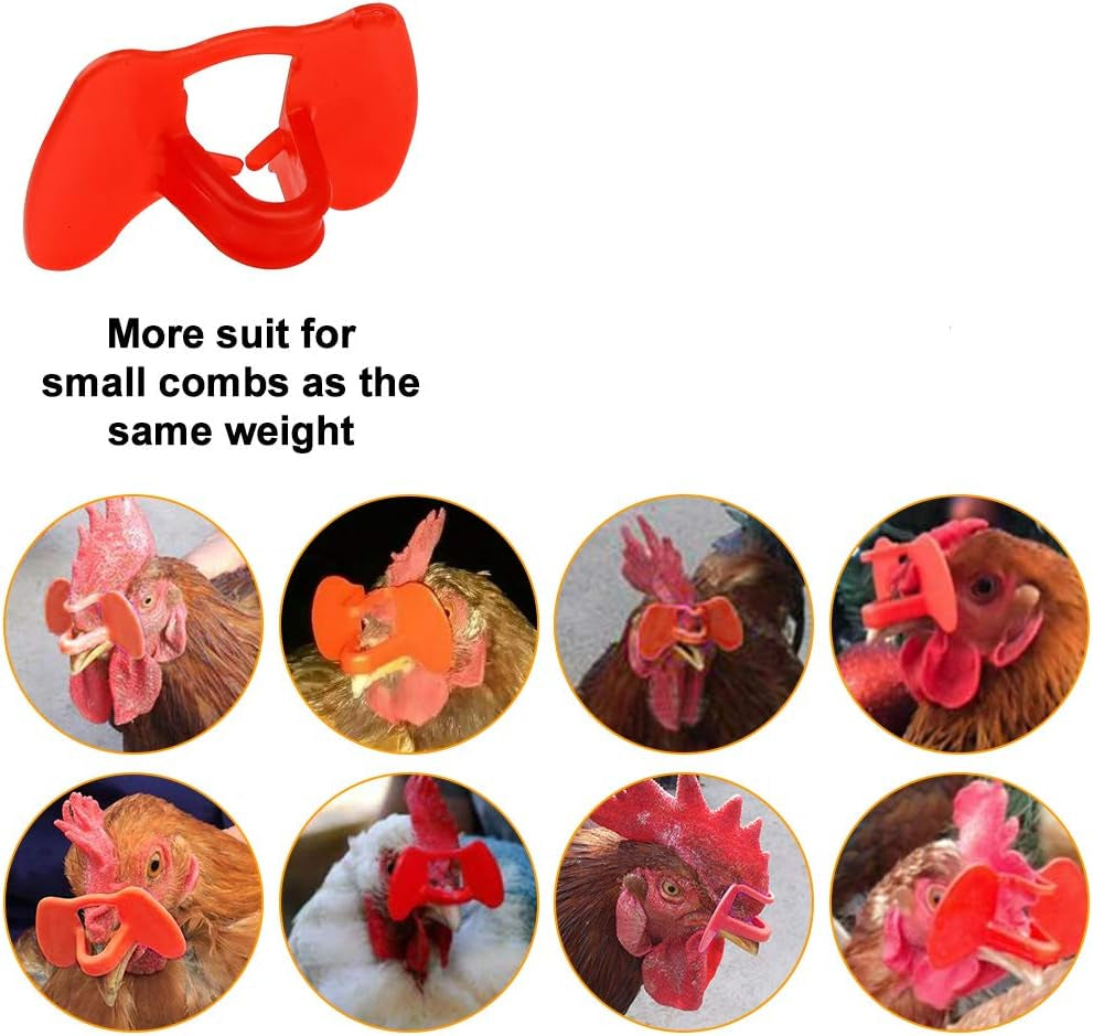 101 Pieces Pinless Peepers with Pliers Set Chicken Glasses Poultry Blinders Chicken Spectacles Chicken Peepers Pheasant Anti-Pecking Eye Glasses Plier（Middle）
